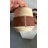 Leather Decorated Travertine Large Candle Holder