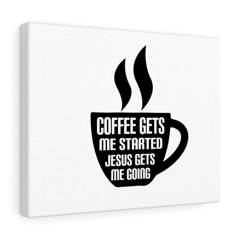 Coffee Cup Gets Me Started - Wrapped Canvas Print, 61cm H x 76cm W