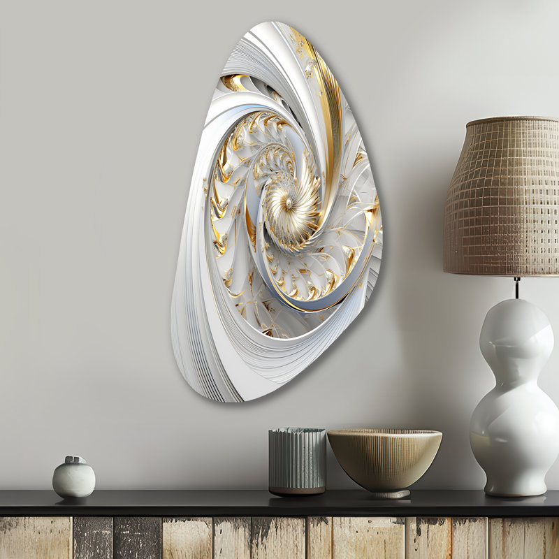 Reynold - Fractals Fall Shape Assymterical, art mural en métal, H 31 po x l 17 po