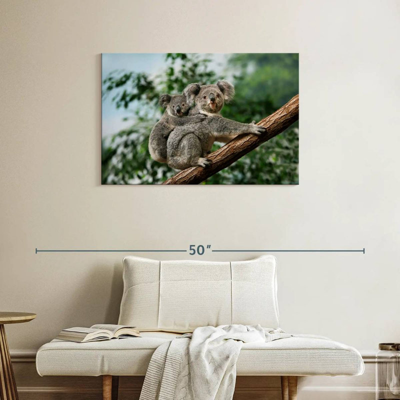 Brampt Koala Mother And Joey, 24" H x 36" W
