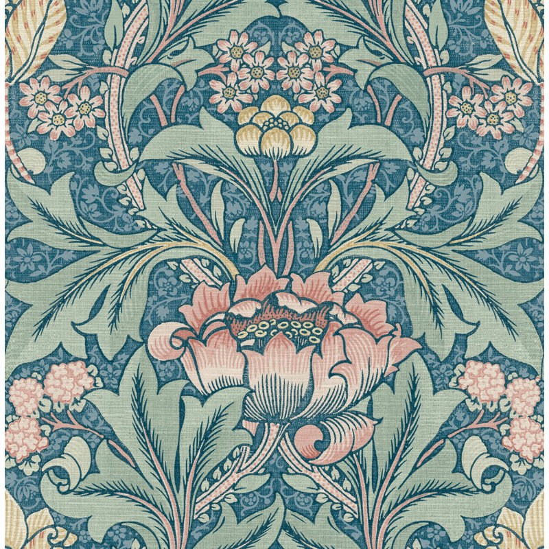 Rouleau de fleurs Rihanon, Denim / sauge