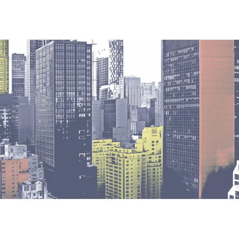 Pastel NYC II - Wrapped Canvas Print, 81cm H x 122cm W x 3.8cm D