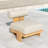 4-Piece Outdoor Teak Patio Sofa Set with Sintered Stone Coffee Table