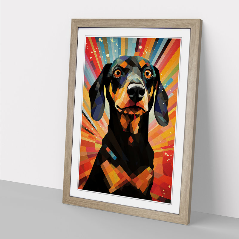 Single Picture Frame Print on Wood, 34cm H x 25cm W, Oak Framed