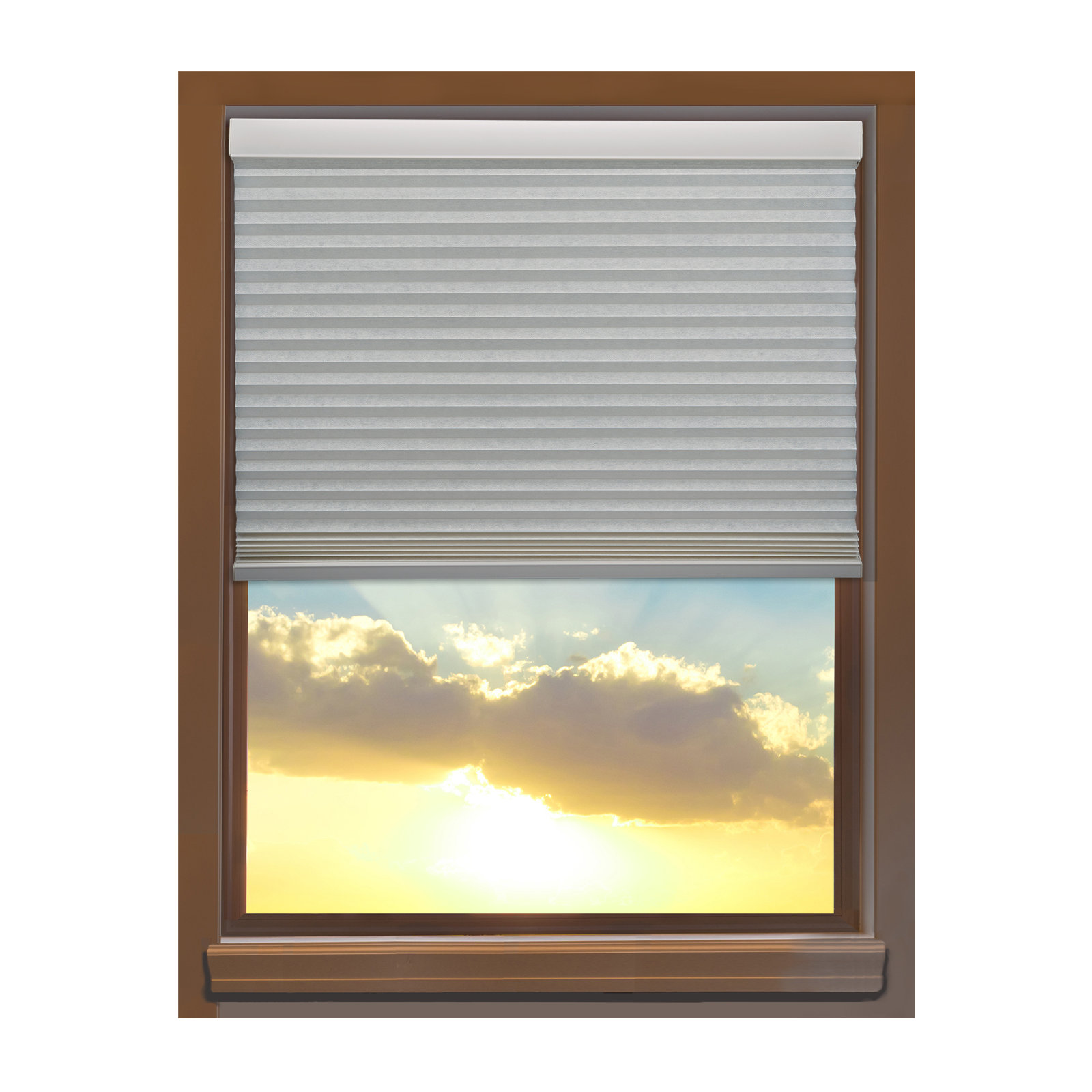 Custom Cordless 70" W Blackout Cellular Shade, 7.29"W, 60"L, Crystal
