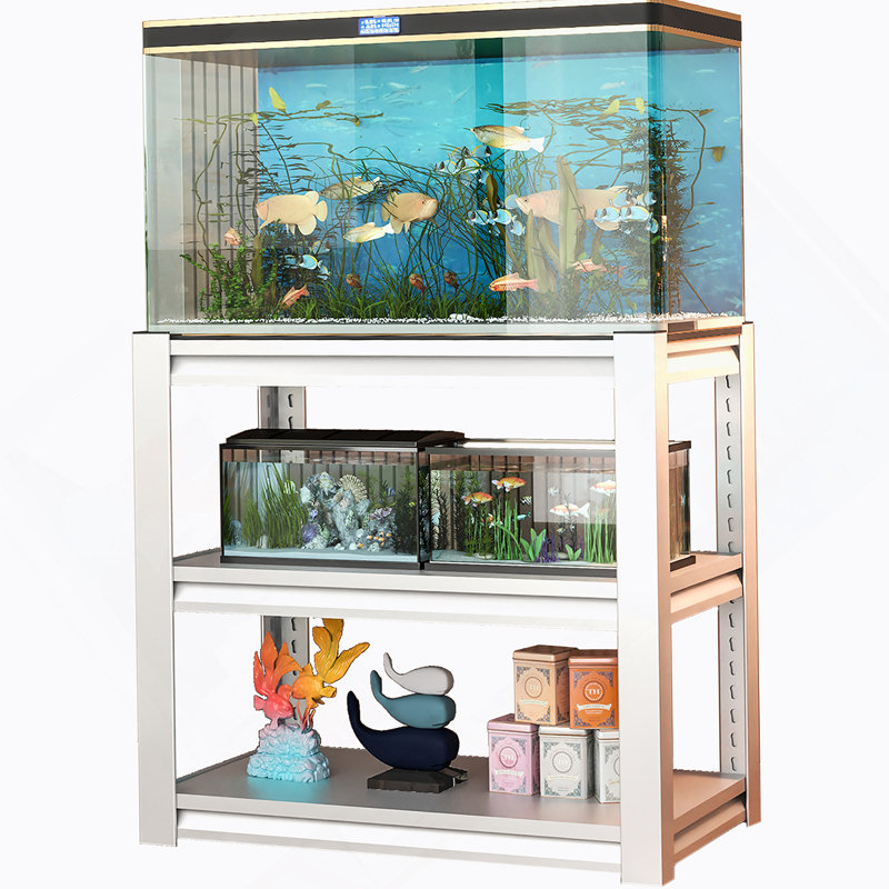 Support d'aquarium en métal 40-50 gallons, L 31,5 po x l 18 po x H 34 po, réglable, robuste, pour le bureau à domicile
