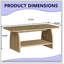 Table basse de salon moderne de 47 pouces avec rangement double couche, coins arrondis et matériau en bois aggloméré pour plus de sécurité et de fonctionnalité-1148960217