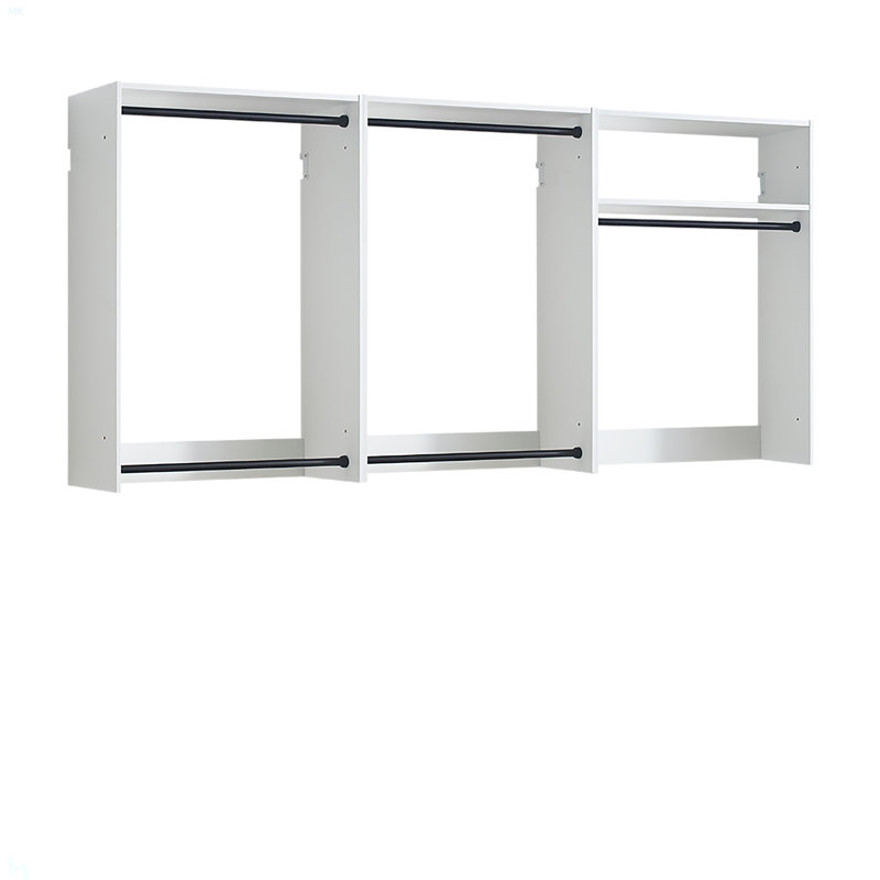 Système d'organisation mural en bois blanc Devi