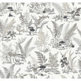 Mushroom Garden Toile Wallpaper Roll