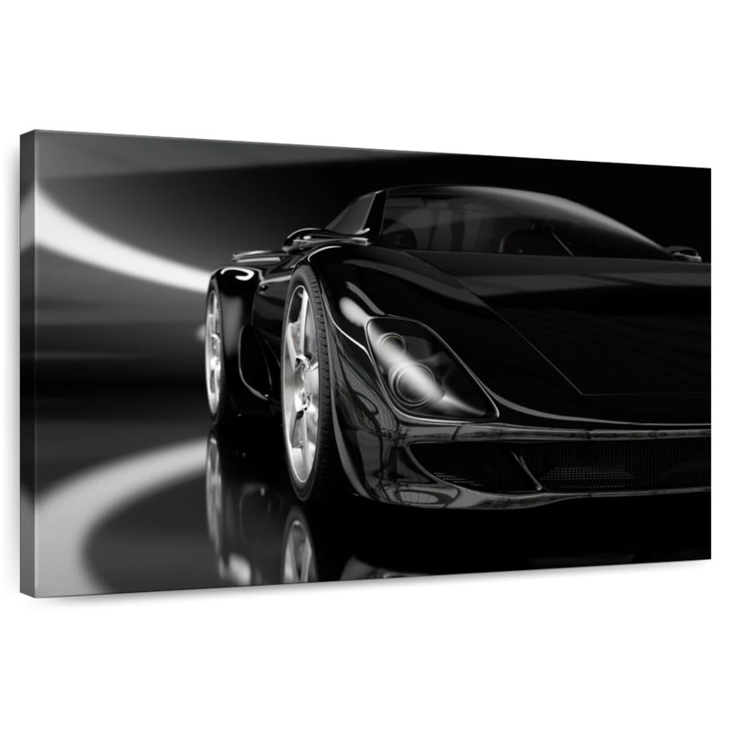 Voiture de sport noire Mehar Pitch, H 8 po x l 12 po