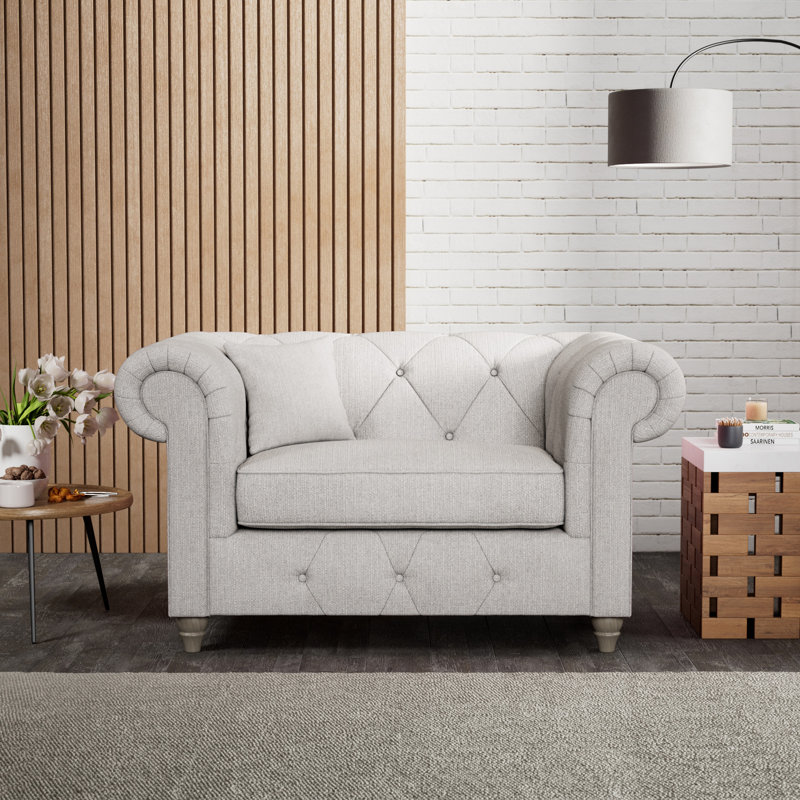 Ellrich Upholstered Chair And A Half, Washed Oak, Ash