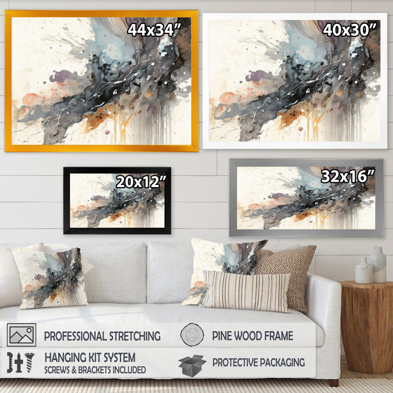 «Jazz Rhythms In Shades Of Grey II», reproduction sur toile, Impression noire sur toile encadrée, H 12 po x l 20 po x P 1 po