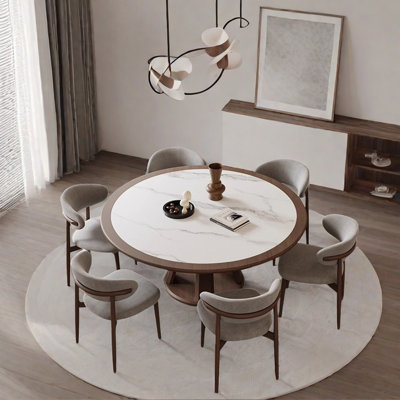 Modern simple style round dining table sets