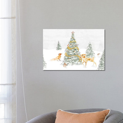 Woodland Christmas I 1 Piece Wrapped Canvas Wall Art