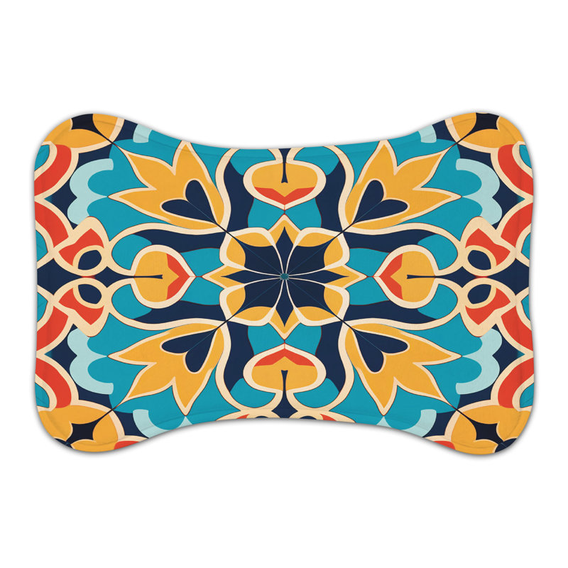 Moroccan Inspirations - Tapis d'alimentation en os 1 pièce, Petit (14 po)