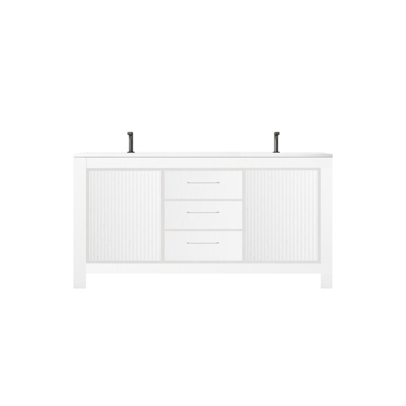 Ensemble de meuble-lavabo double 59 po Jocelynmarie, Neige