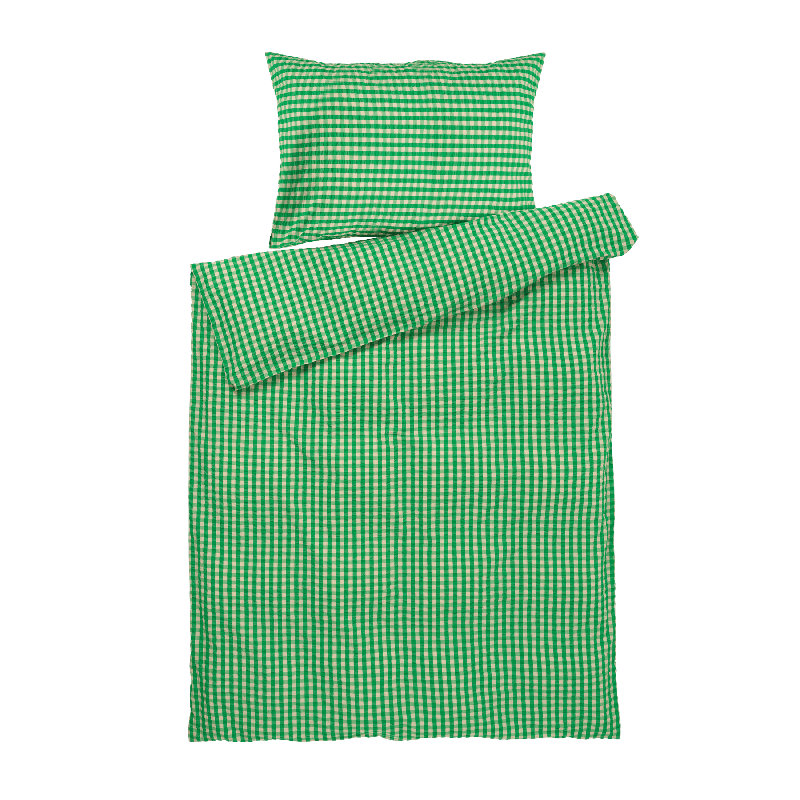 Baek And Bolge Duvet Cover, Twin Duvet Cover + 1 Standard Pillowcase, Green/Sand