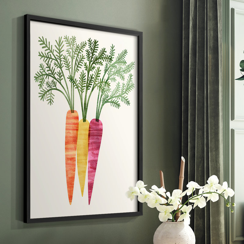 Organic Veg III Framed Print - Solid Wood, 20" H x 16" W, Black