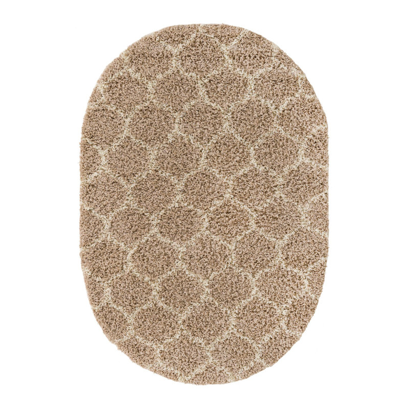 Geometric Indoor Rug, Oval 4' x 6'