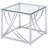 Brianne Chrome Square Glass Top End Table