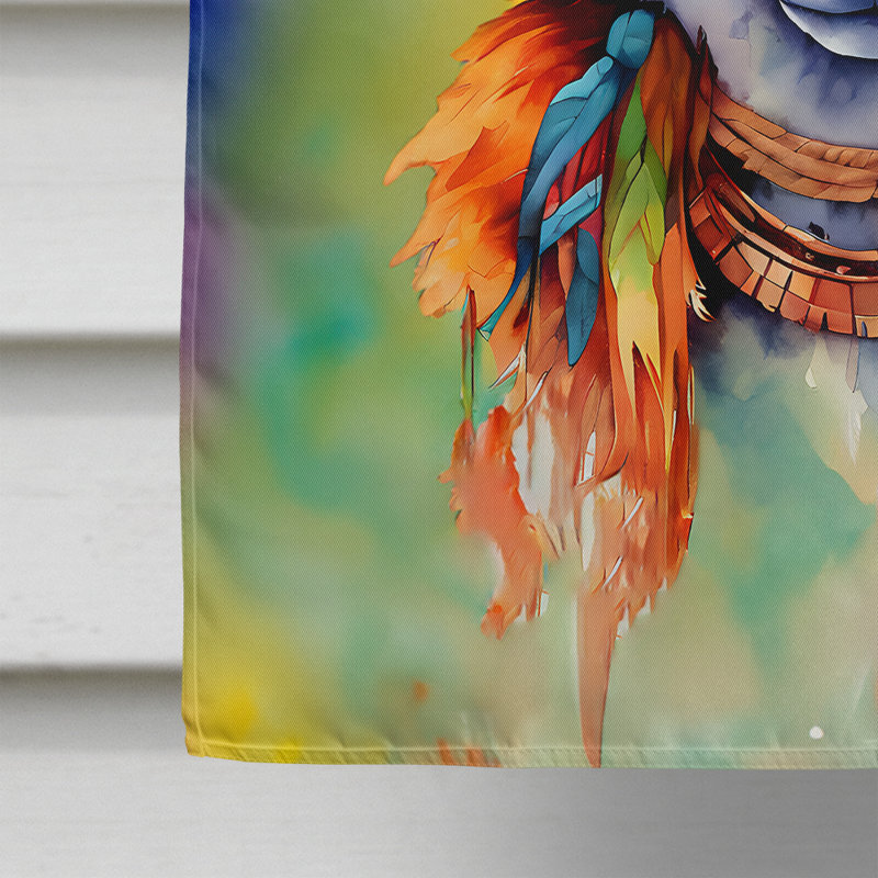 Drapeau de maison de renard hippie