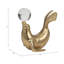 Charmante figurine de sculpture d'otarie - Objets et statues décoratifs pour la maison et décorations pour le salon - Décoration moderne pour décoration de cuisine et de table, ou accessoires de bureau - 7 po, doré