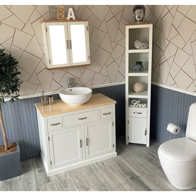 Ambarisha 1000 mm Freestanding Single Vanity with Vessel Ceramic Basin