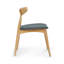 Ensemble de 2 chaises rétro en bois d'hévéa avec dossier ergonomique et coussins moelleux, naturel et gris (même référence: 59297.00LGY)-474200976-474200978