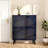 16 Pair Shoe Cabinet With 2 Flip Drawers And Adjustable Shelves, Freestanding Shoe Storage Organizers With Fluted Arched Pattern-1416782839