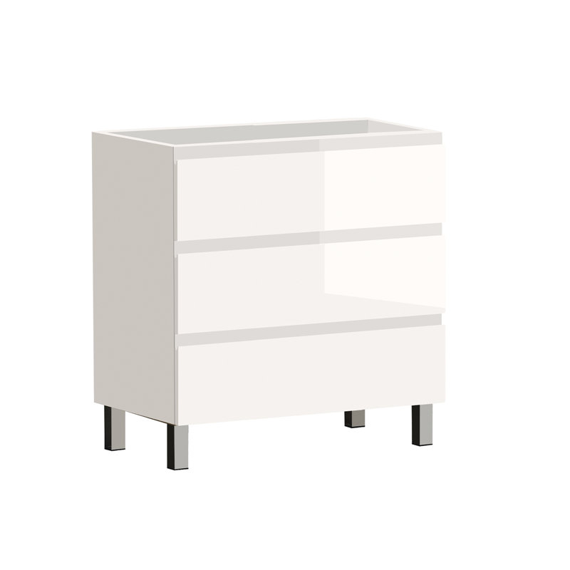Base de meuble-lavabo simple Costa 32 seulement, Blanc lustré