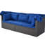 Lit de jour d'extérieur avec auvent et rembourrage de coussin lavable pour terrasse avec coussins de soutien rétractables-1463197171