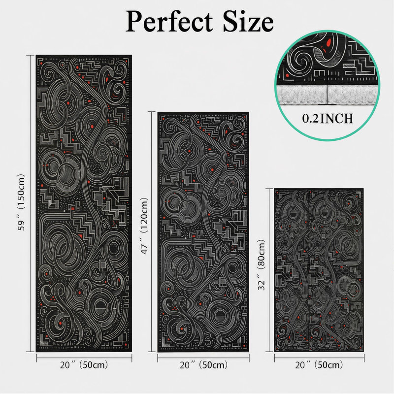 Celtic Knot Non-Slip Washable Kitchen Mats