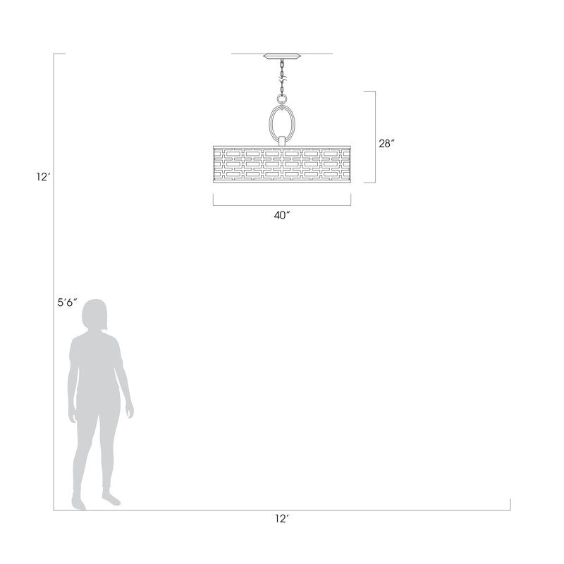 Lustre rond 40 po Allegretto, Argent