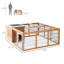 Cage à lapin avec cage principale Pawhut-1408946688