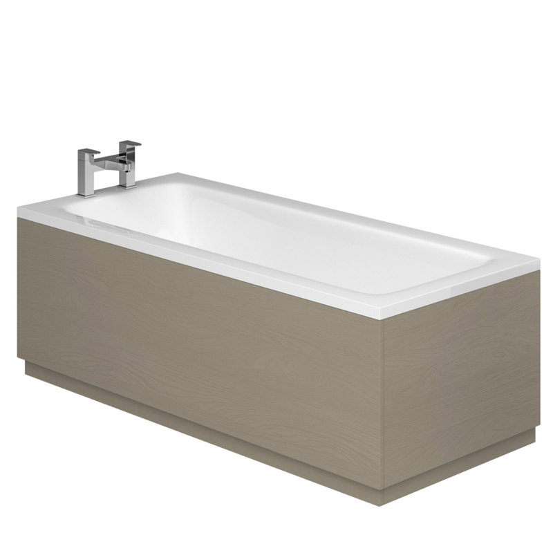 Stibbington Textured Bath Front Panel, Stone Grey