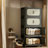 Retro 20" Side Wide Folding Storage Cabinet ,5 Tiers,19.69"×11.81"×50.00",Collapsible Storage Bins With Magnetic Door, Plastic Storage Cabinet With Wheels-768399415-768399409