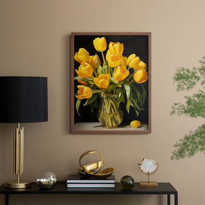 Reproduction encadrée FLORAL Series DCCVII - bois massif