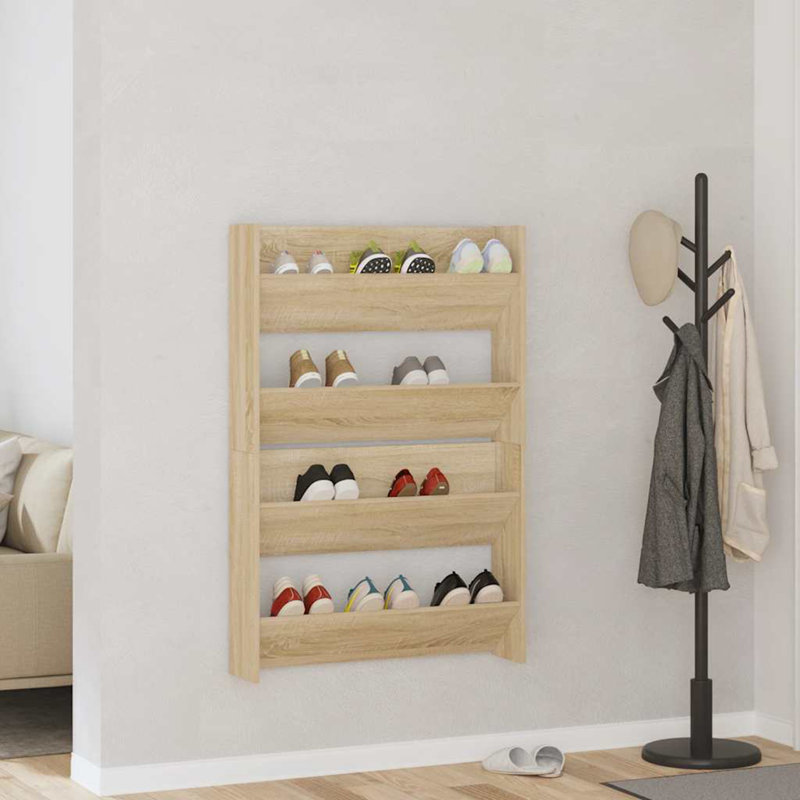 12 Pair Solid Wood Shoe Rack