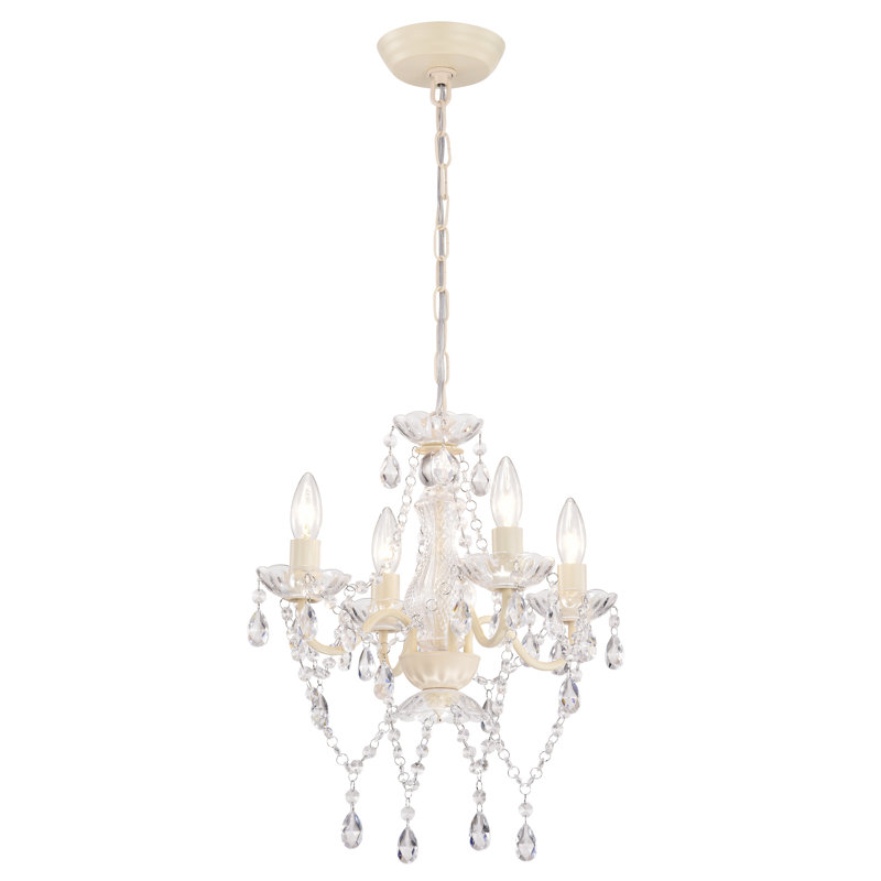 Jenifry 4 - Light Dimmable Empire Chandelier, Clear, Beige
