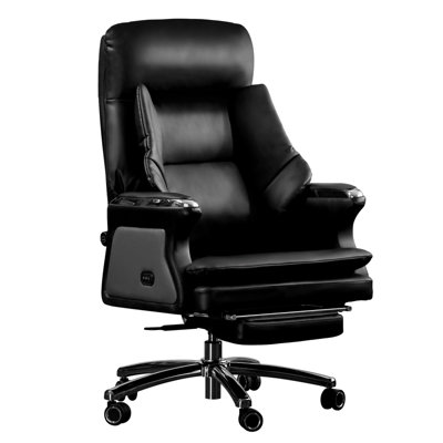 Winston Leather Heated Ventilation Classic Luxury Office Chair with Massage-Brown