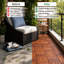 Dalles de terrasse emboîtables en bois d'acacia, motif à damier, pour revêtement de sol extérieur, imperméables et faciles à installer.