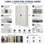 Metal Storage Cabinet Locking 2 -Door Steel 3 Shelf Cupboard Office & Garage-1866557342