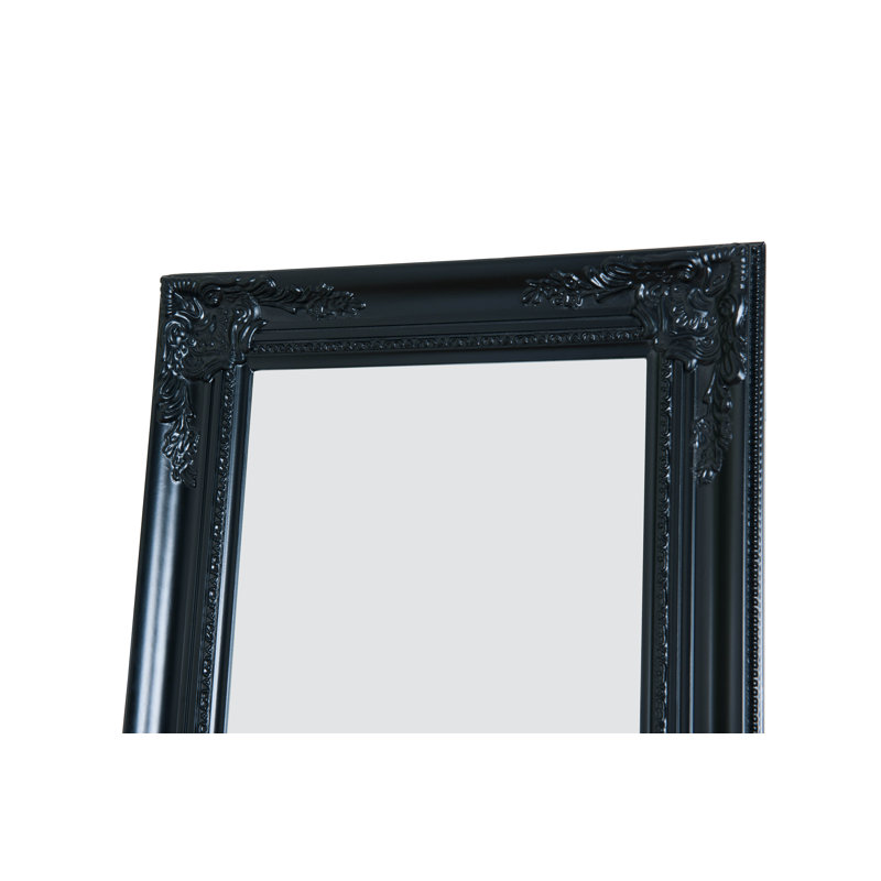 Miroir pleine grandeur sur pied en bois Danielia, Noir
