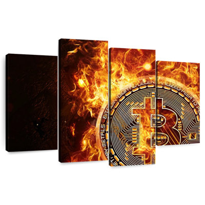 Elephant Stock Fiery Bitcoin