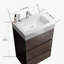 Meuble-lavabo autoportant de 24 po avec évier, grand meuble-lavabo autoportant pour salle de bain moderne, lavabo une pièce sans drain ni robinet, pré-assemblé-107238840-107238838