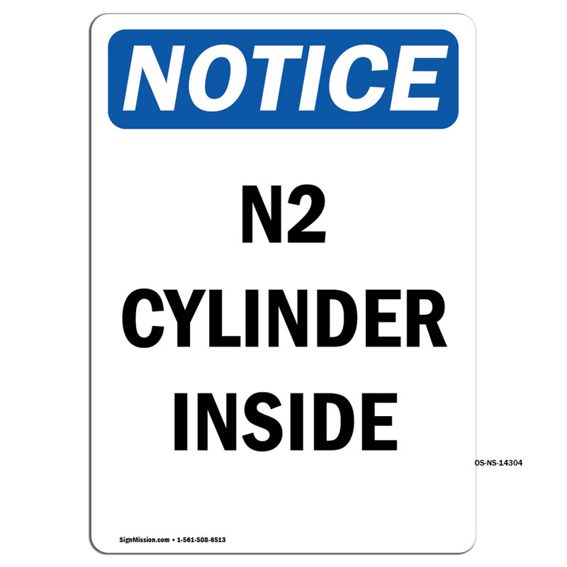 N2 Cylinder Inside Sign