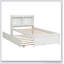 Lit simple avec lit gigogne, bibliothèque