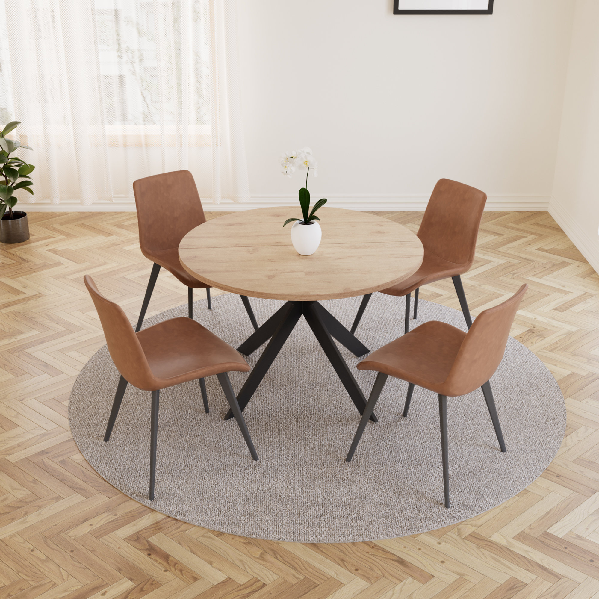 4 seater dining table with chairs sales