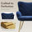 Plush Lambswool-Style Side Chair - Metal Leg Lounge Armchair-313103188