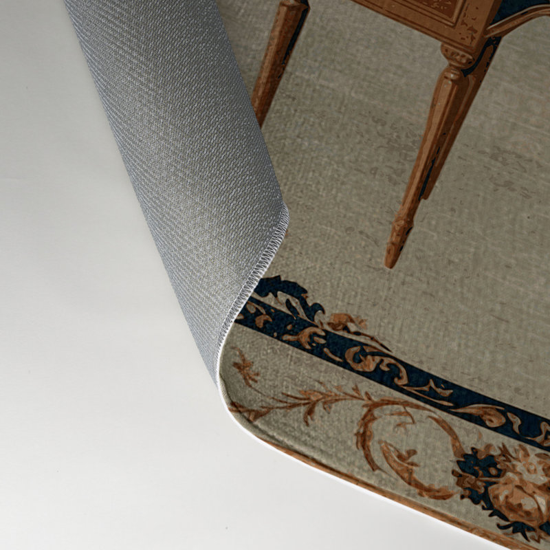Tapis d'intérieur et d'extérieur brun français, Rectangle 5 pi x 7 pi